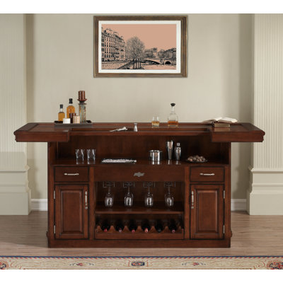 American Heritage Arabella Home Bar with Wine Storage Racks
