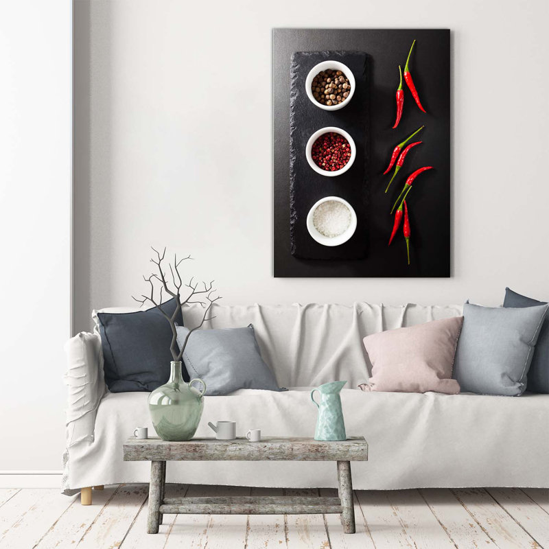Spices And Peppers - Wrapped Canvas Print
