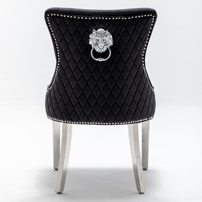 Upton Upholstered Dining Chair, Black