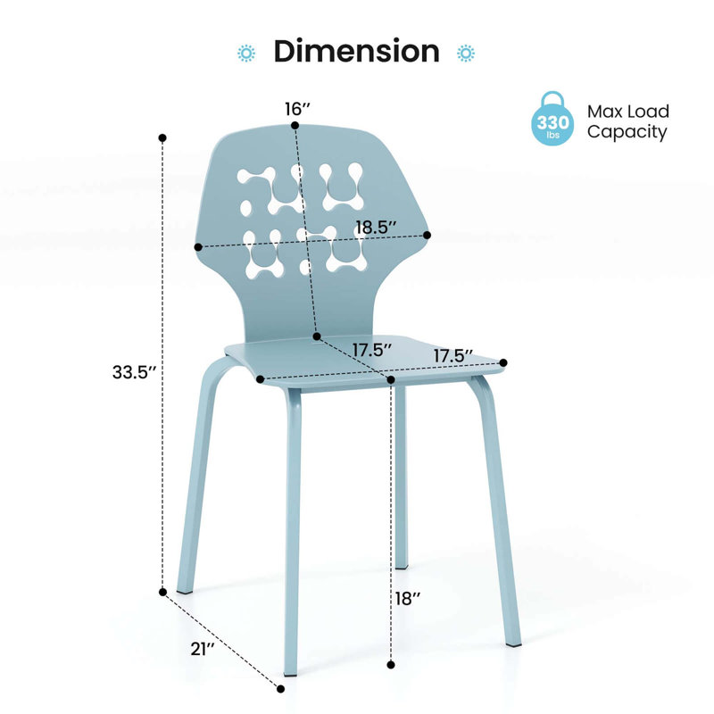 Lonney 18'' H Side Chair, Blue