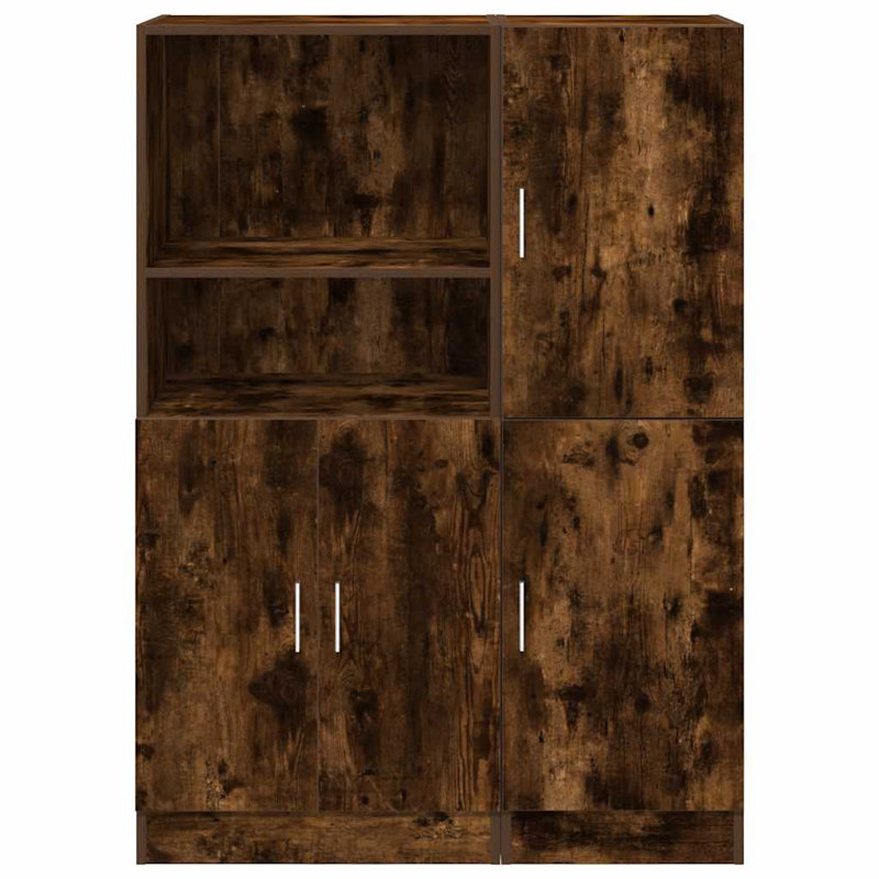 1 131.5cm Kitchen Pantry, Smoked oak