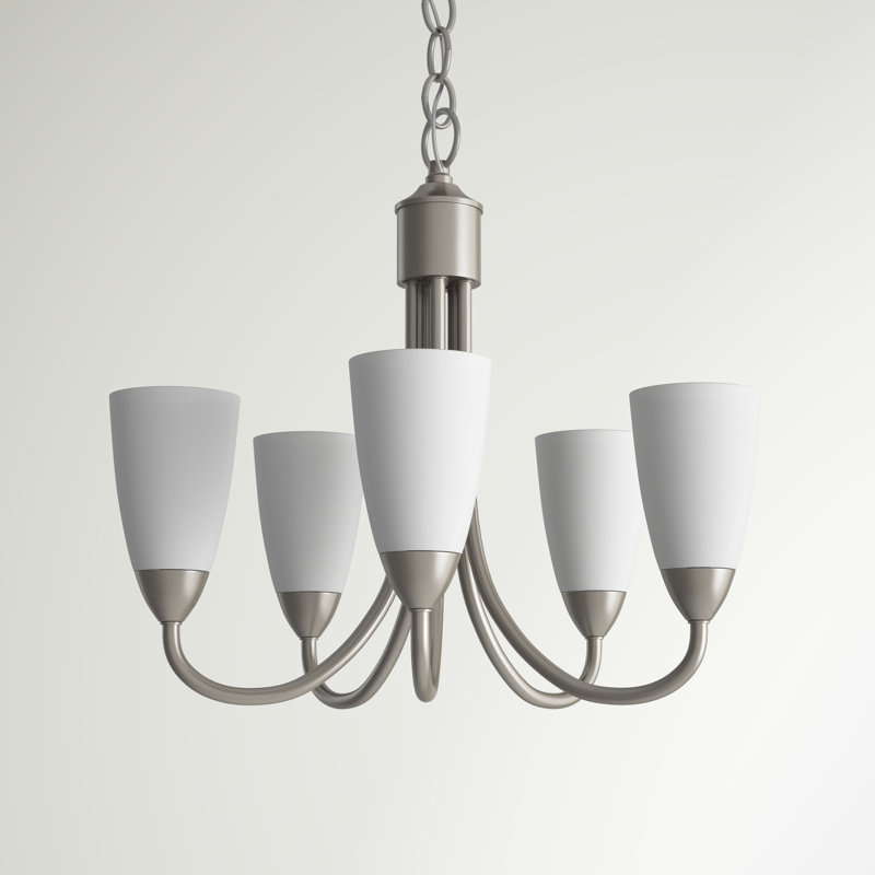 Seville Five Light Chandelier from Generation Lighting , No, Brushed Nickel