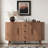 Sideboard Buffet Cabinet with 2 Sliding Tambour Doors and 3 Drawers-161731384
