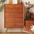 Modern Black Solid Wood Accent Cabinet