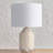Srivatsa 21‘’ White Etched Ceramic Table Lamp with White Shade