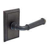 Bravura 840-1 St. Charles Passage Lever on Traditional Rectangular Rose in Oil Rubbed Bronze