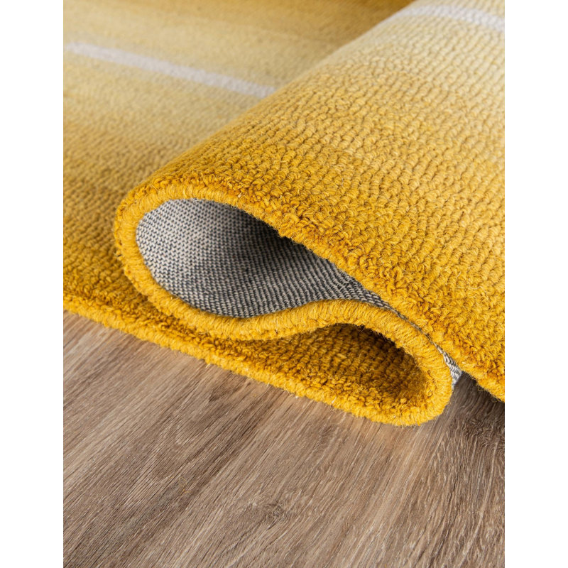  Ombre Wool Rug, Yellow, Rectangle 2' x 3'1''