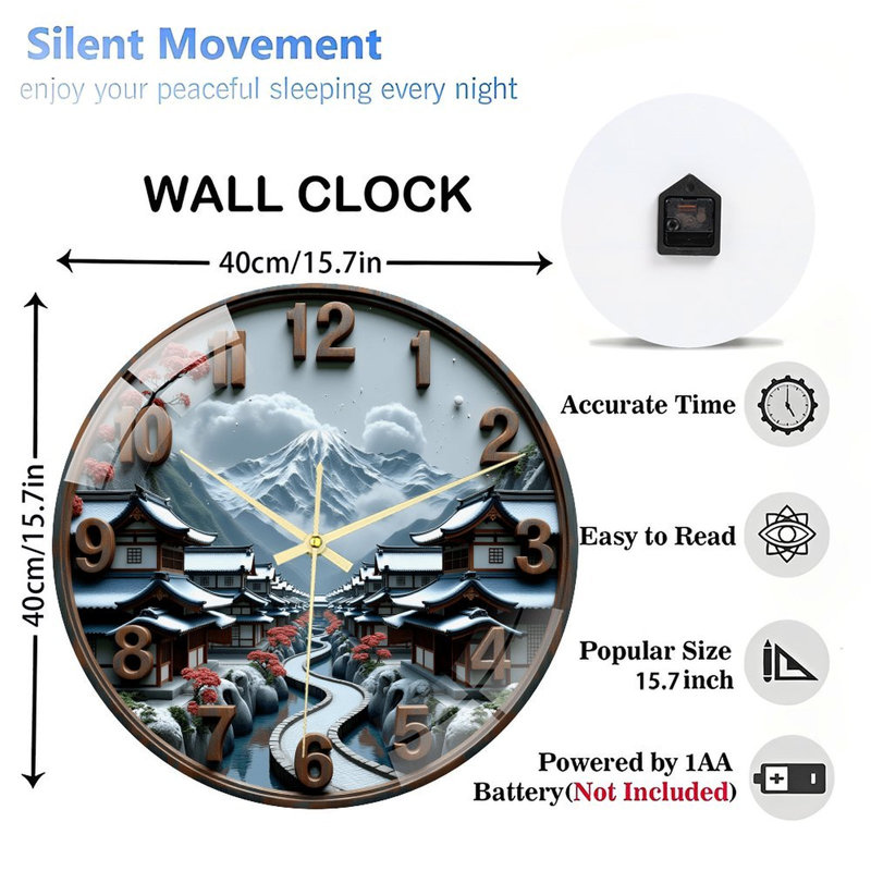 Horloge murale 16 po