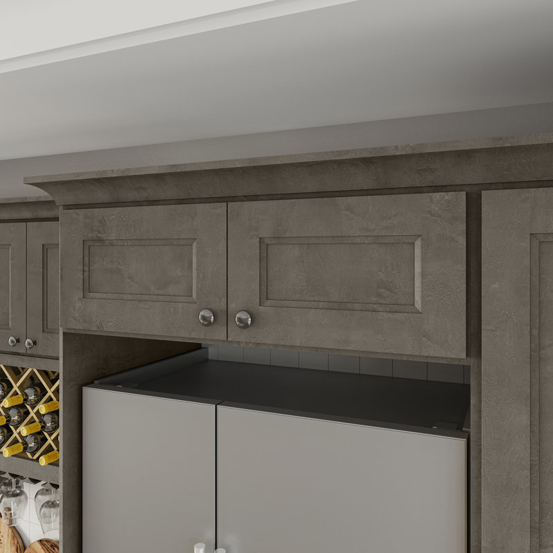 Armoire de cuisine en bois massif prête à assembler, H 24 po x l 36 po x P 24 po, Double shaker Cinder