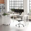 Bureau d'ordinateur en forme de L 72 po x 24 po avec classeur mobile réversible Bush Business Furniture Hustle-103146658