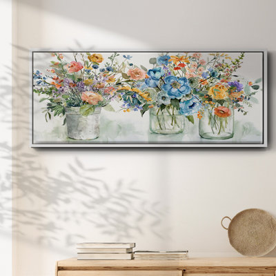 Expositions de marché aux fleurs - Toile encadrée