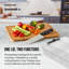 Farberware Large SnackleBox Bamboo Board and Box, Multi-Purpose Portable Snack Box with 11 Snack Dividers, Rectangle Chopping Board Lid and Black Locking Handles, 30 x 40.5cm