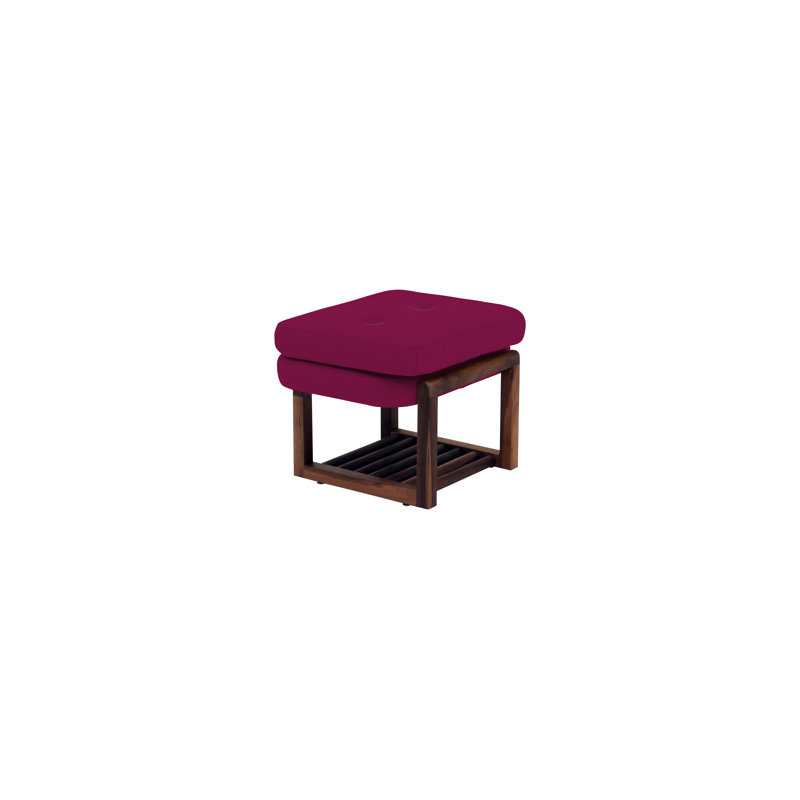Melinda Solid Wood Tufted Bench, 18" H x 24" W x 22" D, Fuschia