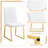 Dining Table Set With PU Leather Upholstered Chairs-1032008084-1032008091-1027513273