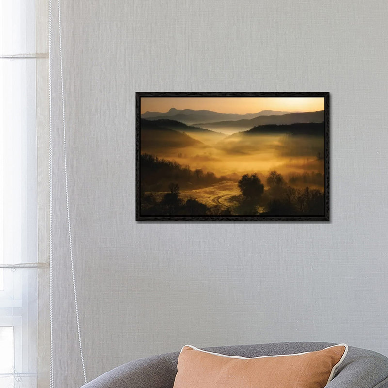 Underneath The Veil by Maria Kaimaki - Floater Frame Print on Canvas