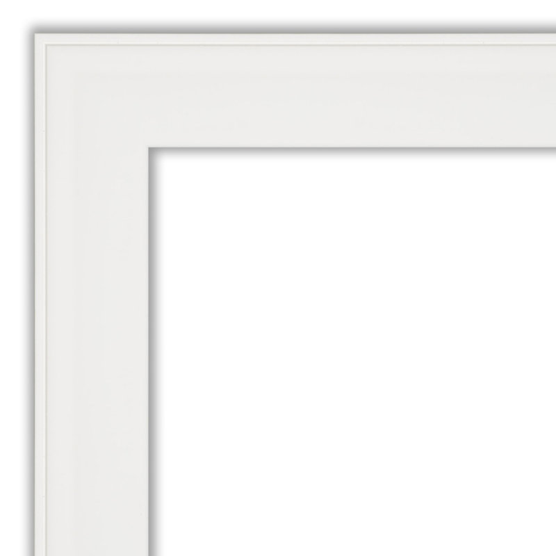 Miroir de porte non biseauté Petronia, Blanc meuble-lavabo