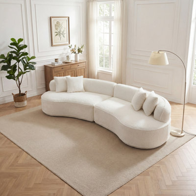 Canapé modulaire surdimensionné moderne en forme de L: design minimaliste, canapé-lit confortable pour le salon, les appartements et les espaces de réception, aucun assemblage requis