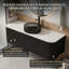 Wall Mounted Single Vanity Bathroom Vanity With Engineered Marble Top-1332923727