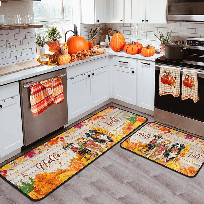 Tapis de cuisine pour chien Hello Fall