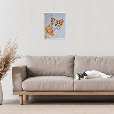 Orange Cat Expression Wall Plaque, design by Tatiana Roberts
