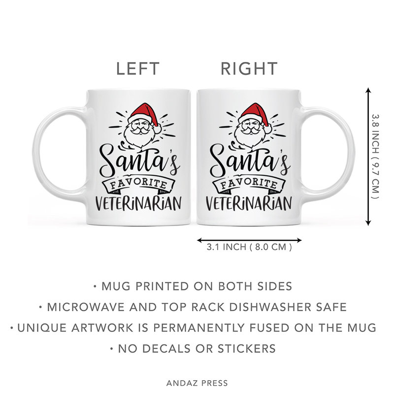 Tasse à café vétérinaire favorite du père noël