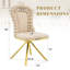 Ensemble de 2 chaises de salle à manger modernes en velours beige Puffy Bubble Ball-17808343