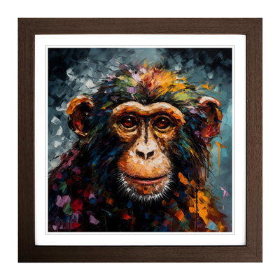 Monkey Palette Knife No.1 - Framed Print