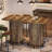 Square Bar Table, 39.4" H Wooden Bistro Pub Table With Metal Frame Footrest(Only Table)-899552037