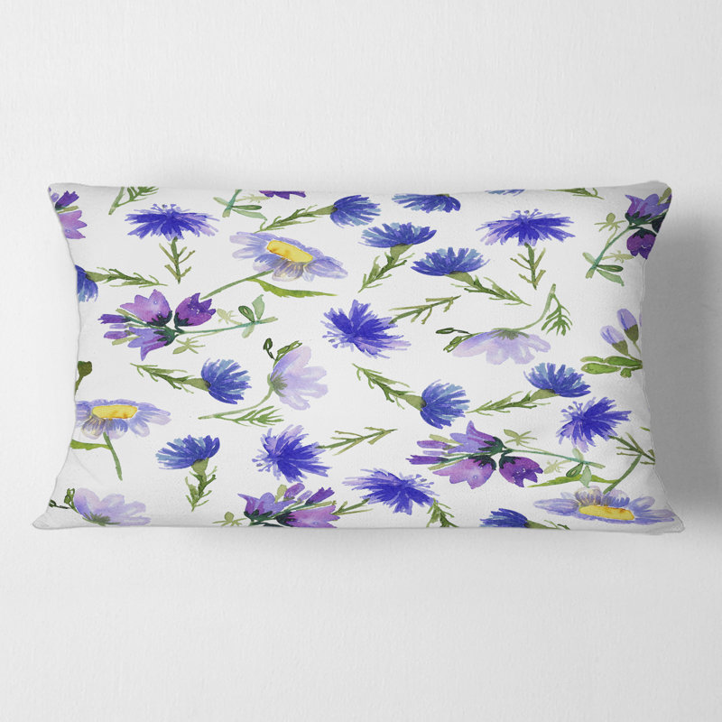 Housse de coussin rectangulaire et insert Wildflowers with Leaves I