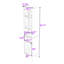 Grande armoire de rangement autoportante pour salle de bain avec tablettes réglables, conception anti-basculement et tiroir cannelé-489581117