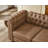 88.5" Chesterfield Sofa,faux Leather Couch Upholstered Sofa With Low Back,rolled Arm Nailhead Trim Classic 3 Seater Sofa-246801638