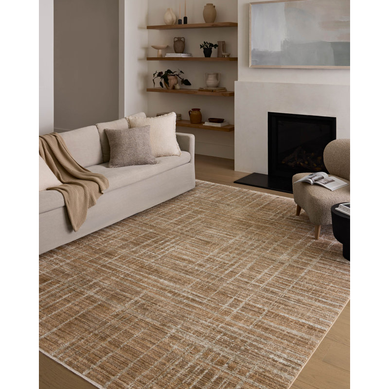 Tapis argile / argent Marlia, Rectangle 7 pi 10 po x 10 pi