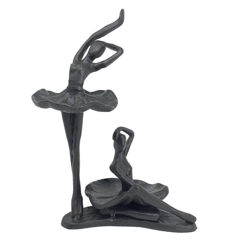 Christina BALLET PAIR Iron Figurine 21cm, Mocha