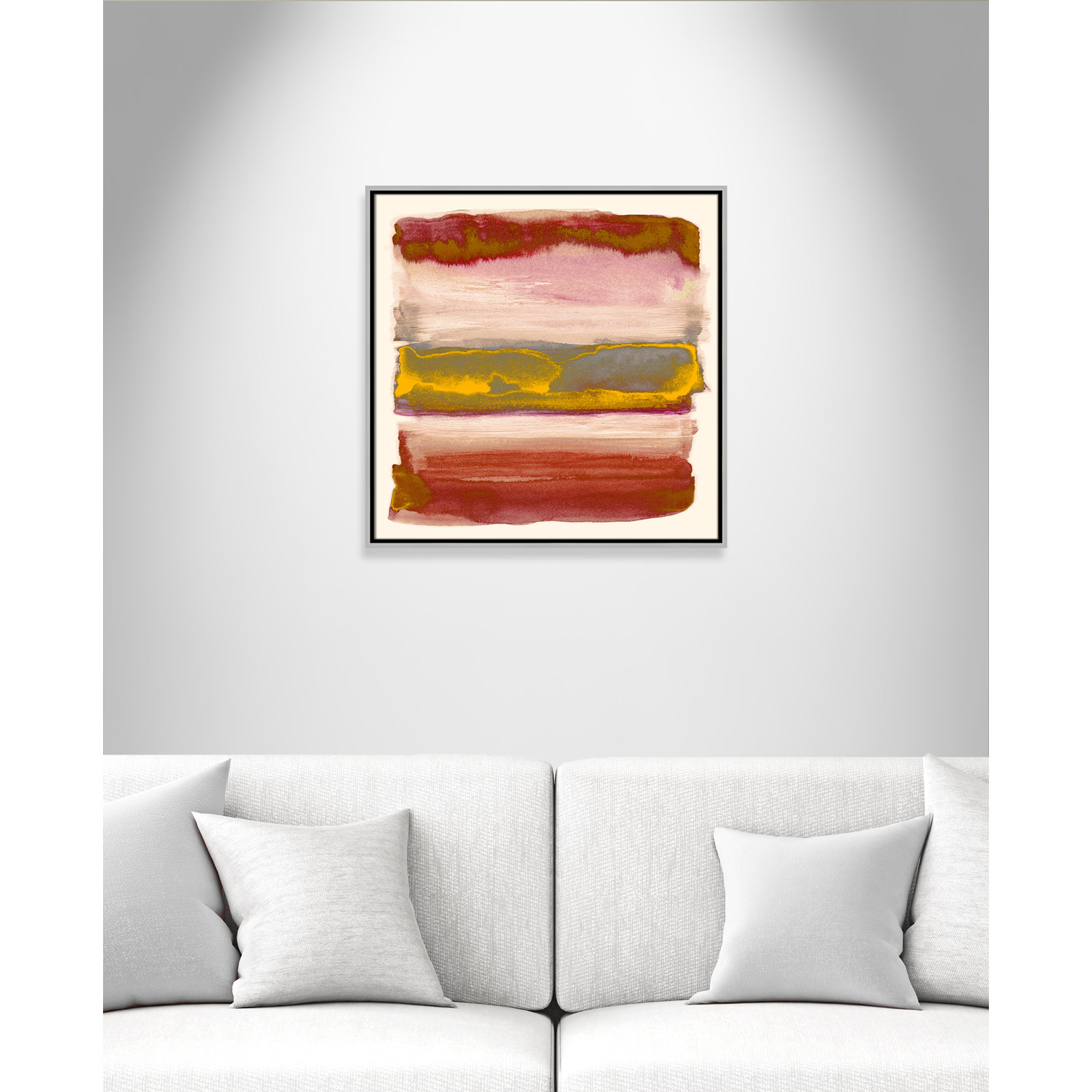 Yellow Sky II Print by Nan, Silver, 25.5" H x 25.5" W