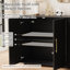  Buffet moderne avec rangement pour câbles et tablettes réglables-1069973697