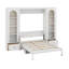Grand lit plateforme escamotable avec tablette, armoires latérales, tiroirs et DEL-1593873457