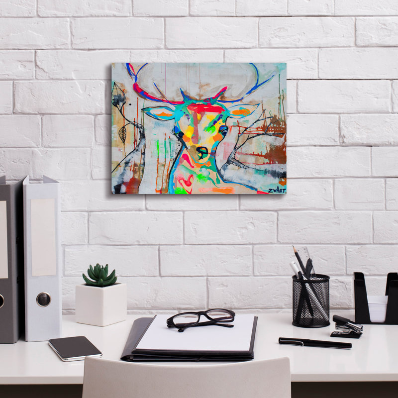 " Deer Soul " by Zwart, 12" H x 16" W