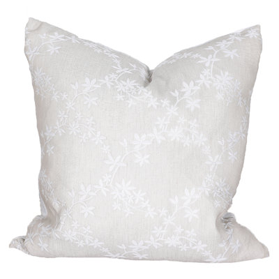 Feathers Floral Throw Pillow