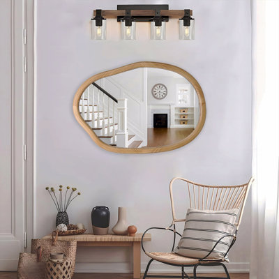 Miroir décoratif irrégulier, miroir asymétrique pour décoration murale, miroirs décoratifs ondulés
