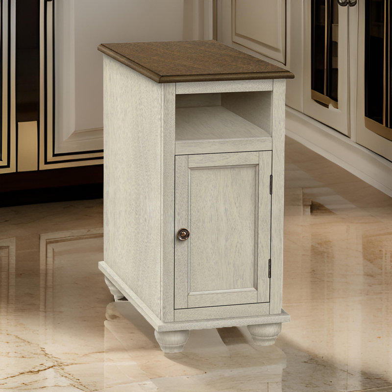 Table de bout avec rangement Desdamona, Brun