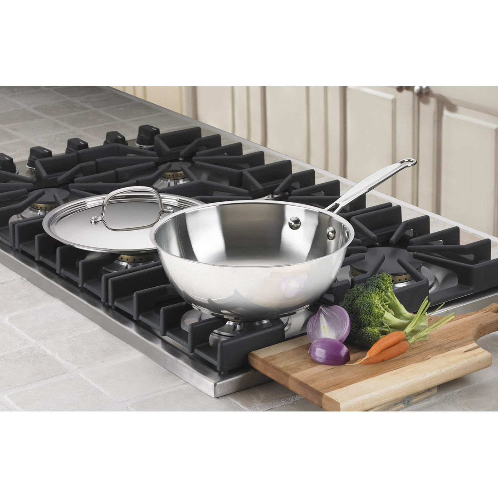 Cuisinart 3 qt. Stainless Steel Saucier with Lid