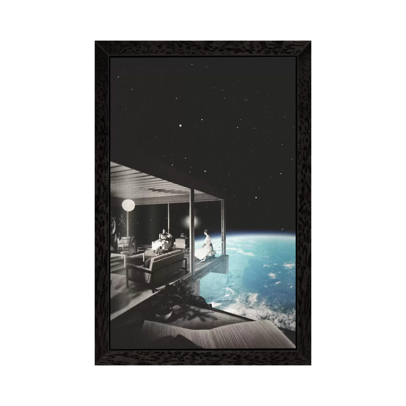The View by Fran Rodriguez - Floater Frame Print on Canvas, 66.04 cm H x 45.72 cm W, Black Framed