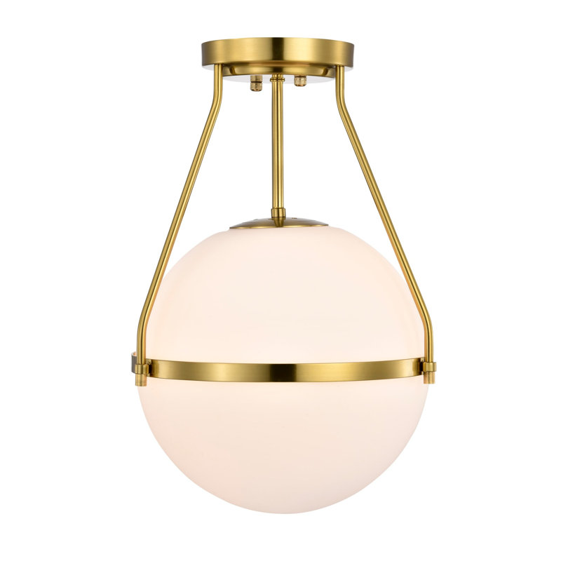 Heuller Semi Flush Mount, Brass