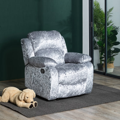 Henris 88.5cm Wide Velvet Standard Recliner
