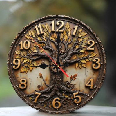 Horloge murale artistique en résine
