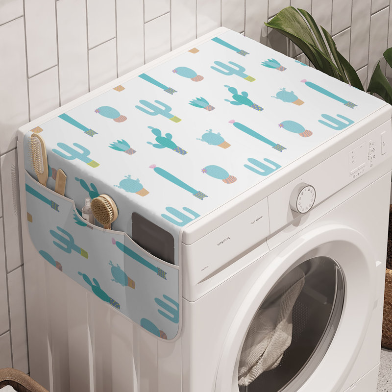 Ensemble de 2 bacs à linge 47 "x 18,5" turquoise et multicolores East Urban Home Plants