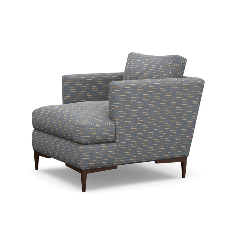Aiden Accent Chair, Antique Bronze, Caterpillar Slate