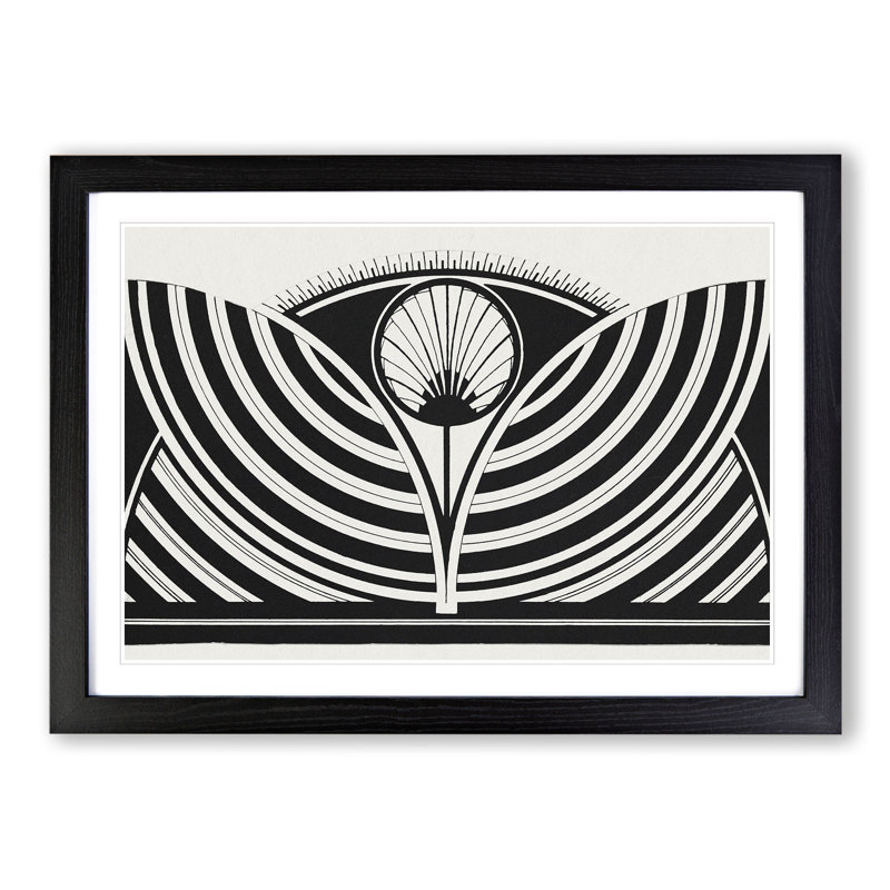 Ornament Vol.3 by Samuel De Mesquita - Picture Frame Painting, Black Framed, 36cm H x 48cm W x 2cm D