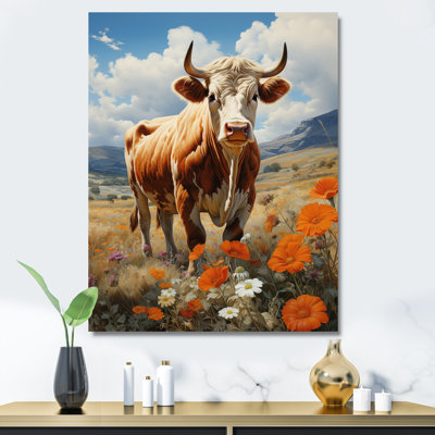 Cow Majestic Meadow III - Animals Wall Art Living Room