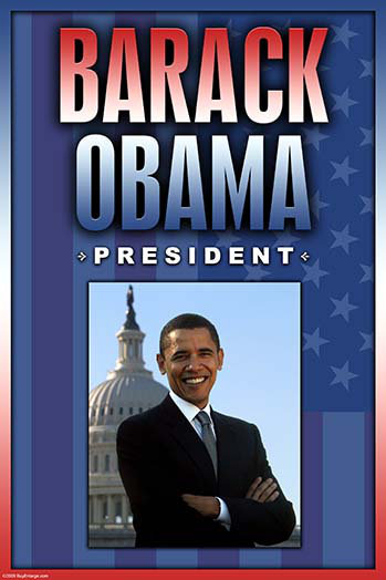 'barack obama. art mural président’par wilbur pierce